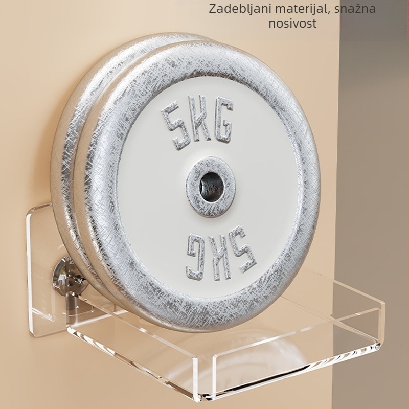 Zidni akrilni višenamjenski stalak za kamere, usmjerivače i set-top boxove s unutarnjim/ vanjskim monitorom — jednostavan moderni stil, pogodno za kuhinju, spavaću sobu, kupaonicu i dnevni boravak
