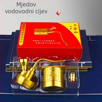 Bakrena Bai Fu vodna lula s zdravim filtrom, odvajanjem filtra, torba za vodnu lulu, suha duhana lula