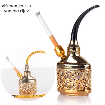 Hookah cijev od metala s višestrukim filtriranjem, ponovno korištenje, moguć ispis loga