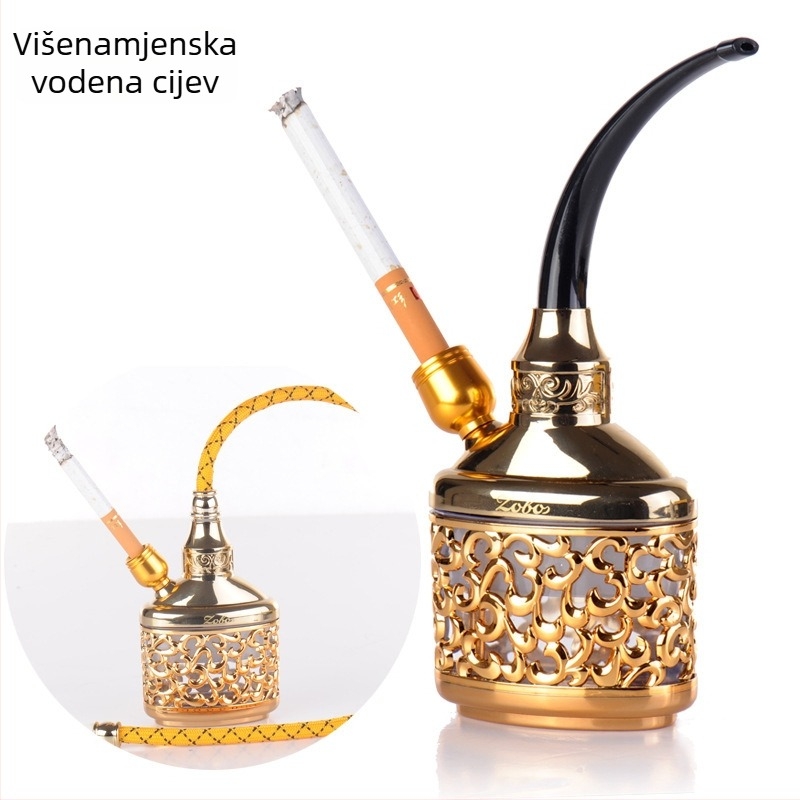 Hookah cijev od metala s višestrukim filtriranjem, ponovno korištenje, moguć ispis loga