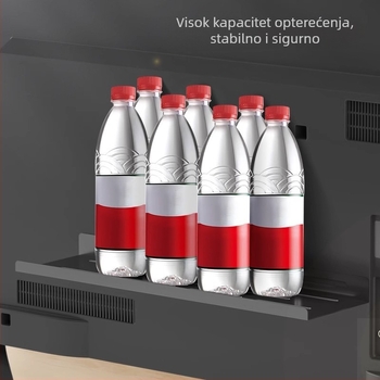 Polica za stražnju stranu televizora/monitorja, bez bušenja, držač za daljinski upravljač, set-top box, usmjerivač i Wi‑Fi