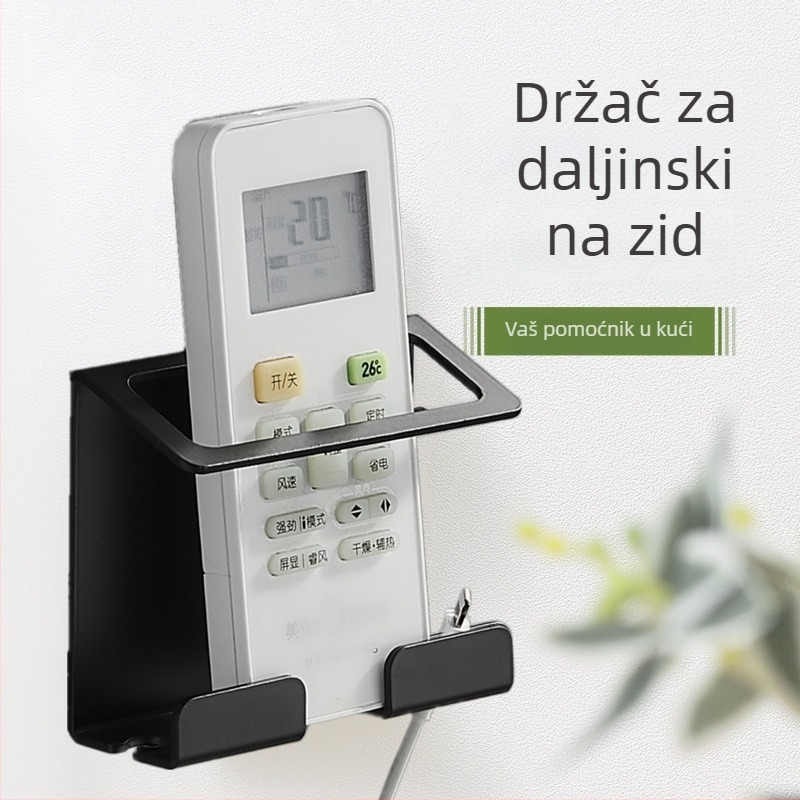 Zidni nosač za punjenje i skladištenje telefona, bez bušenja, svemirski aluminij, zidni viseći dizajn, jednoslojni
