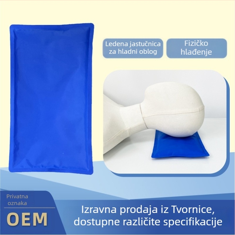 Ledena jastučić s gelom za hlađenje, presvučena tkanina, dugotrajno hlađenje, ponovno upotrebljivo