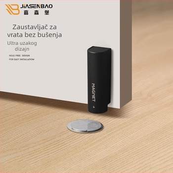 Magnetski podni zatvarač vrata – usisavanje na podu, model Lipstick floor absorber, ručno upravljanje, moderni minimalistčki stil