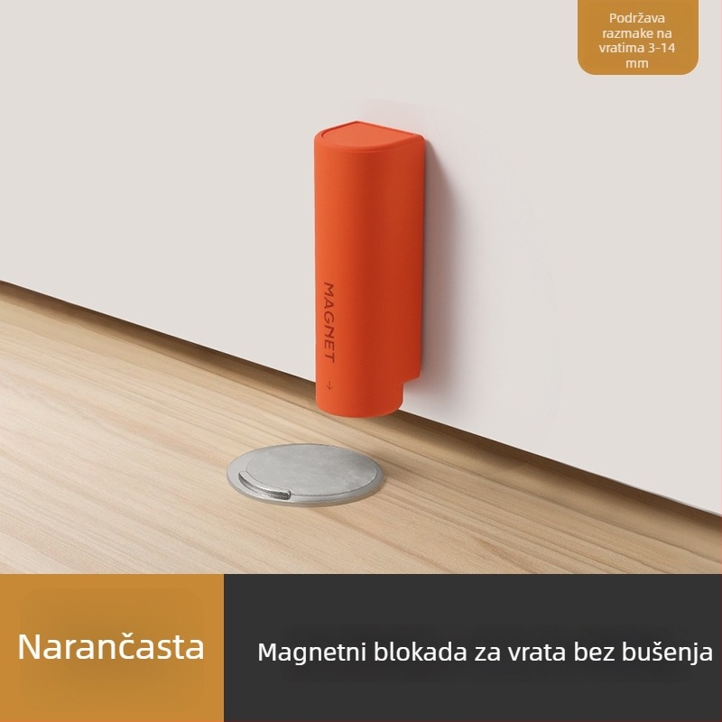 Magnetski podni zatvarač vrata – usisavanje na podu, model Lipstick floor absorber, ručno upravljanje, moderni minimalistčki stil