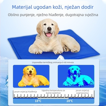 Prijenosna hlađena podloga za kućne ljubimce s otisnutim uzorkom za mačke i pse — protiv žvakanja