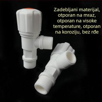 Plastični kutni ventil za kućnu vodu s CE certifikatom (broj certifikata 2025180717069113)