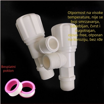 Plastični kutni ventil za kućnu vodu s CE certifikatom (broj certifikata 2025180717069113)