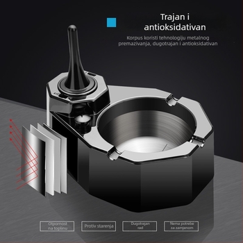 Metalni zapaljivač s lukom i pepelnikom, USB punjenje, dopunjivo kerosinom, do 10.000 zapaljivanja