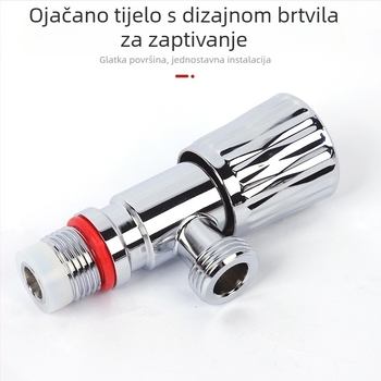 Nehrđajući čelični kutni ventil, zidna montaža, kućna upotreba, radni tlak atmosferičan, moderni minimalistički stil