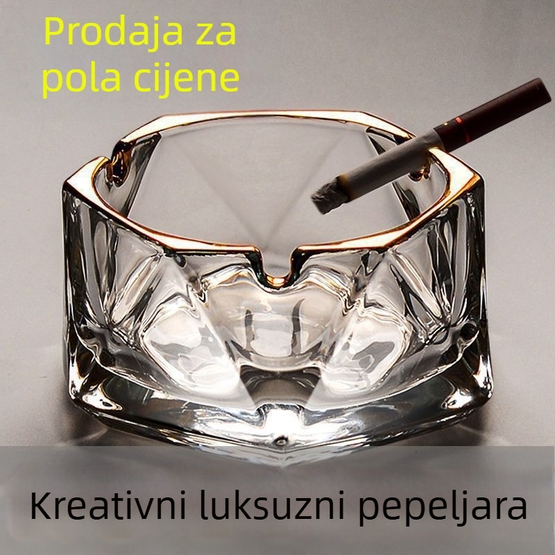 Stakleni pepelnik — luksuzni kućni dekorativni komad za dnevni boravak, pogodan za KTV, barove i hotele; Zhongcheng