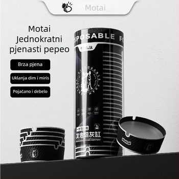 Pepeljara za ured, jednokratna, od smole, s mogućnošću pohrane