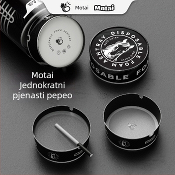 Pepeljara za ured, jednokratna, od smole, s mogućnošću pohrane