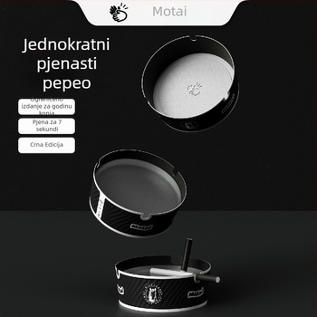 Pepeljara za ured, jednokratna, od smole, s mogućnošću pohrane