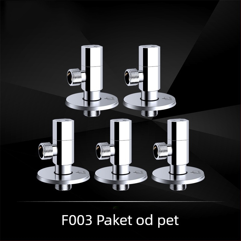 Bakreni kutni ventil, model F003, ugradnja u zid, radni tlak 1,5 MPa, unutarnji promjer 4 mm
