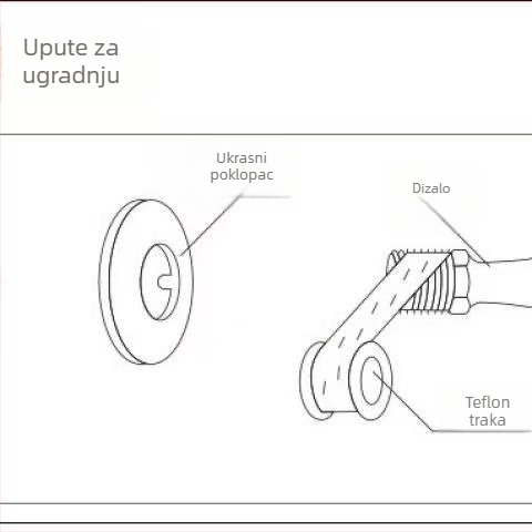 Željezni debeli elektroplakirani kutni ventil, navojni priključak, jedan ulaz i jedan izlaz, za slavine i bojlere, američki stil