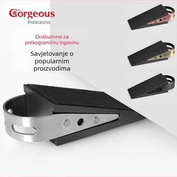 Držač vrata s ručkom - metal s gumom premazom, otporan na udarce, tih, podna montaža CT-02, za unutarnje prostore
