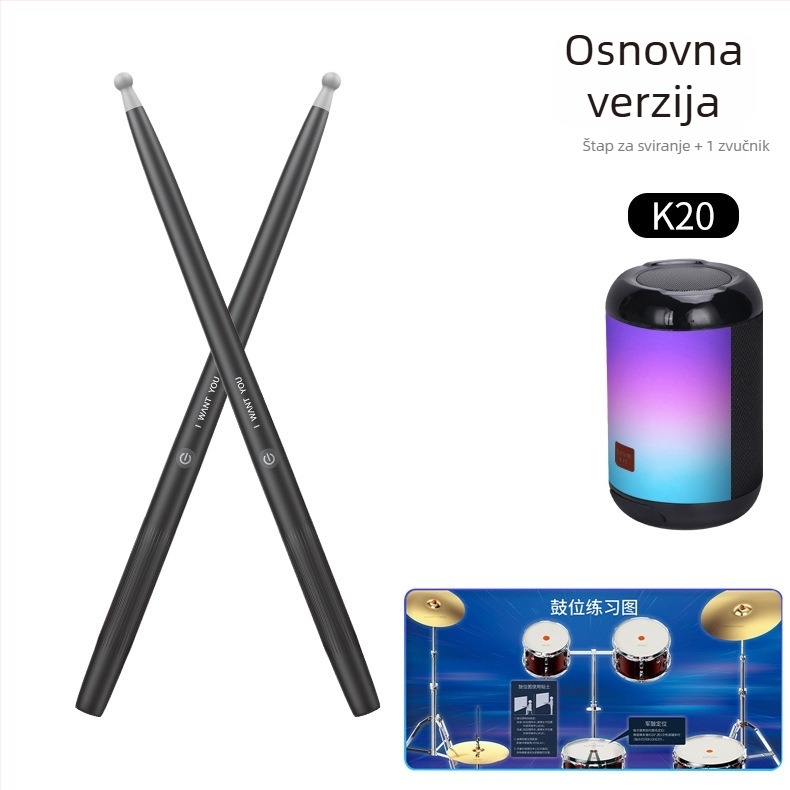 Air Knock JMS-ALL elektronički bubnjarski set, prijenosni pametni bubanj set s 5 bubnjeva za djecu