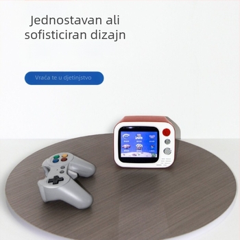 Retro mini TV igraća konzola s bežičnim dvostrukim igranjem, autentičan originalni softver za igre, 8‑bitni operativni sustav, USB sučelje, nostalgičan dizajn