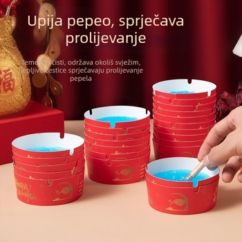 Jednokratni pepelnjak za dnevni boravak, ured, poslovni hotel i kafić; ekološki s ugrađenim pijeskom za gašenje