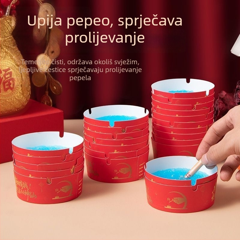 Jednokratni pepelnjak za dnevni boravak, ured, poslovni hotel i kafić; ekološki s ugrađenim pijeskom za gašenje