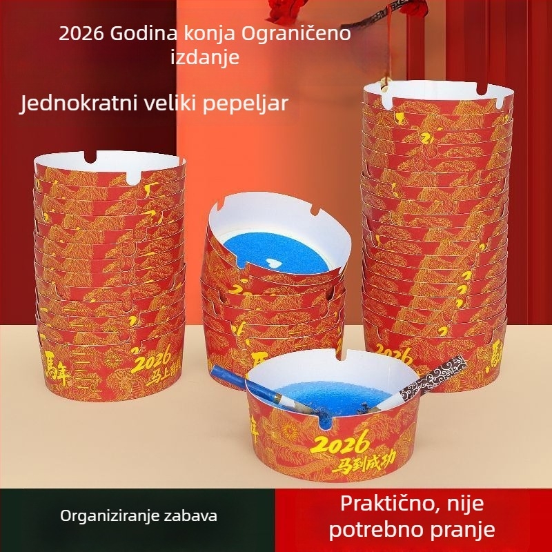 Jednokratni pepelnjak za dnevni boravak, ured, poslovni hotel i kafić; ekološki s ugrađenim pijeskom za gašenje