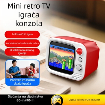 H7 TV igraća konzola – dvostruki igrač, 720p izlaz, ABS retro dizajn