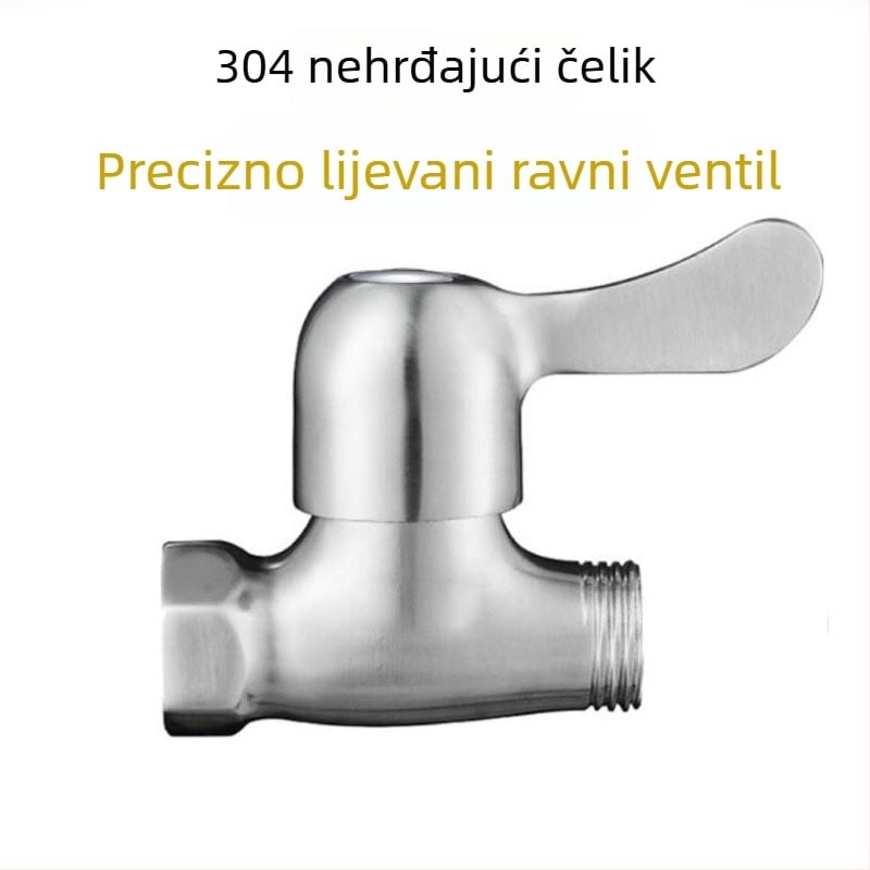 Ventil od nehrđajućeg čelika 304, kutni ventil s dvostrukim navojem, model XMS-2501, radni tlak 1.0 MPa
