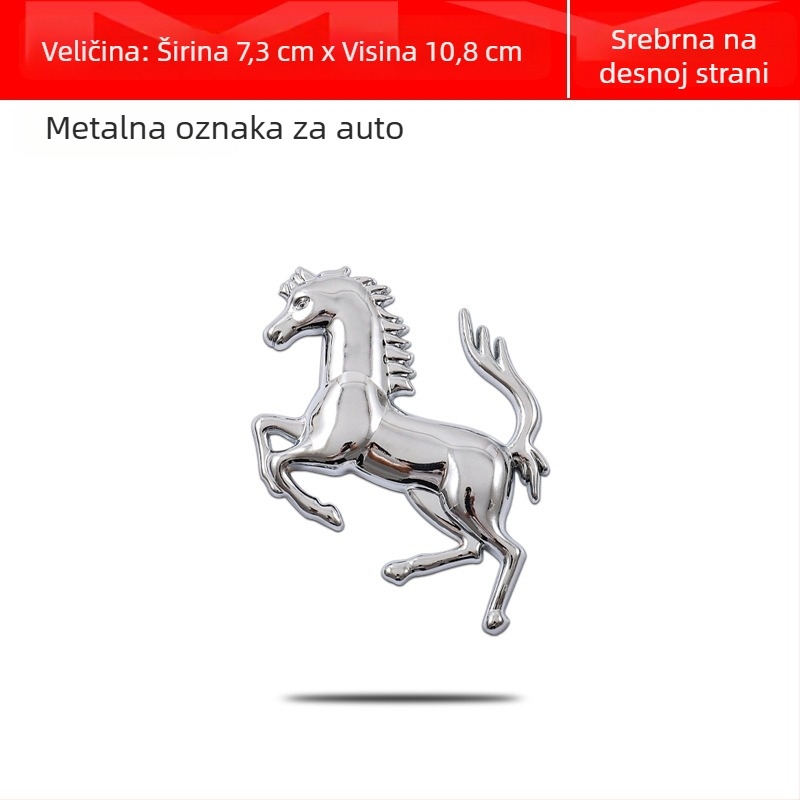 3D metalni automobilski emblemi – set naljepnica, cinkova legura, samoljepljiva, karikatura uzorak