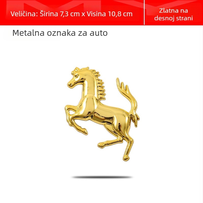 3D metalni automobilski emblemi – set naljepnica, cinkova legura, samoljepljiva, karikatura uzorak