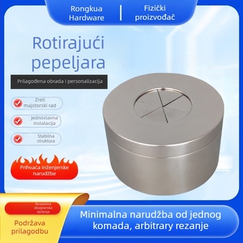 Popolnjak od nehrđajućeg čelika 304 s rotirajućim poklopcem, za uredske potrebe, mogućnost tiskanja logotipa i prilagodbe