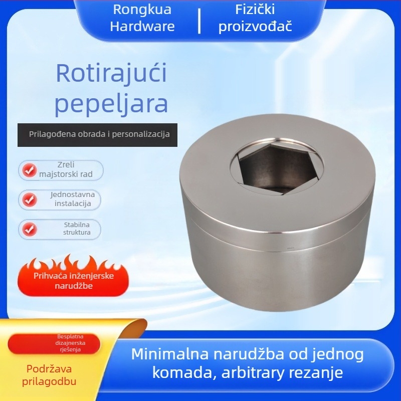 Popolnjak od nehrđajućeg čelika 304 s rotirajućim poklopcem, za uredske potrebe, mogućnost tiskanja logotipa i prilagodbe
