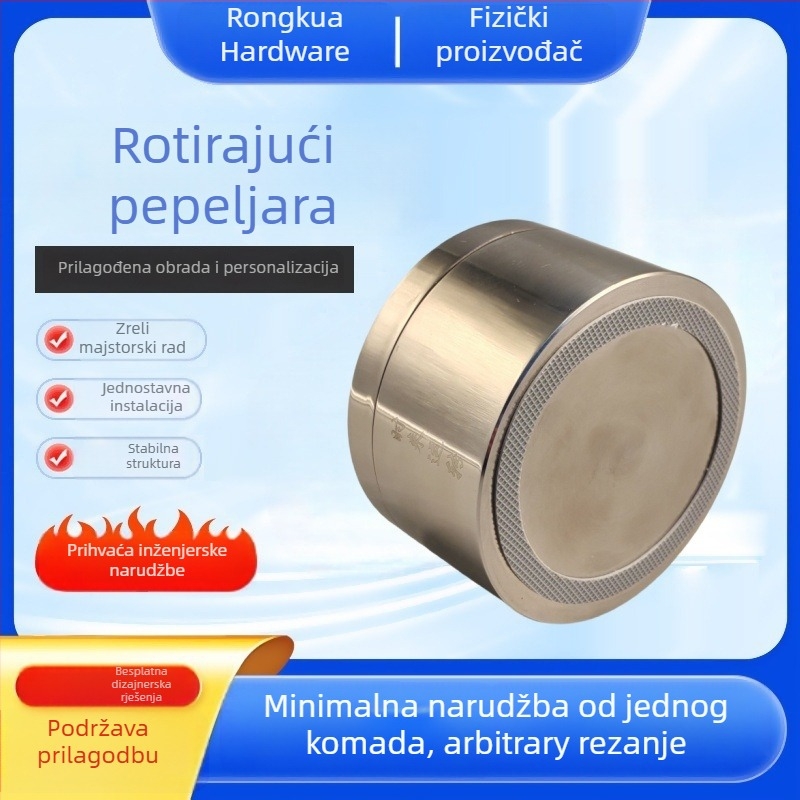 Popolnjak od nehrđajućeg čelika 304 s rotirajućim poklopcem, za uredske potrebe, mogućnost tiskanja logotipa i prilagodbe