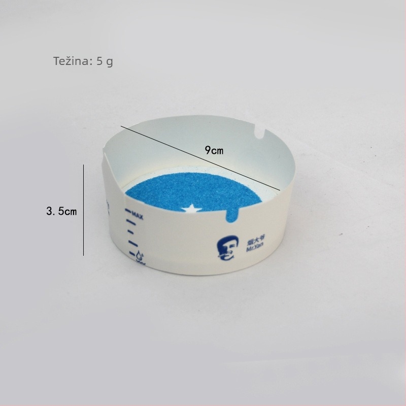 Jednokratna papirnata pepeljara – pjenasta, brzo gasi dim i apsorbira pepeo (Materijal: Papir; Kutija s 60 kom.)