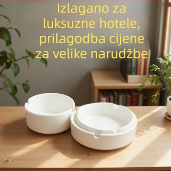 Keramička pepeljara za restorane i hotele, višekratna upotreba, pakiranje 200 komada, bez tiskanja logotipa, bez prilagodbe, jednostavan stil