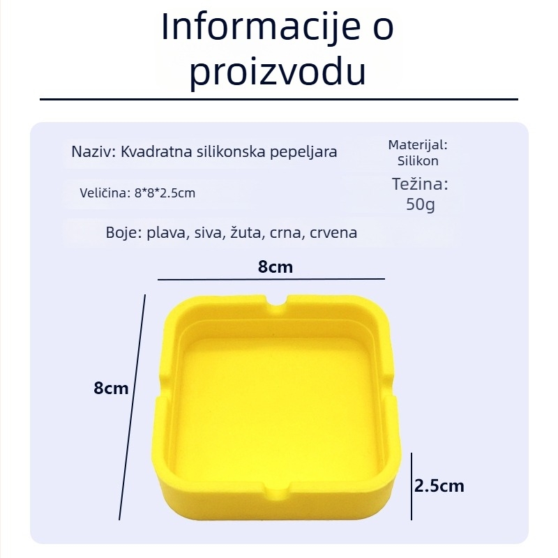 Silikonski pepalnik, otporan na visoke temperature, otporn na padove, prenosiv, jednostavan za čišćenje