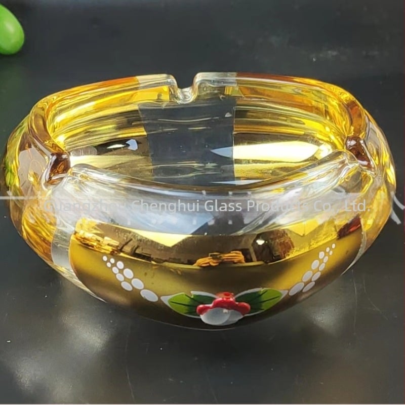 Pepeljara od stakla u boemskom stilu, mogućnost tiskanja logotipa, prilagodljivo, paket od 24 komada