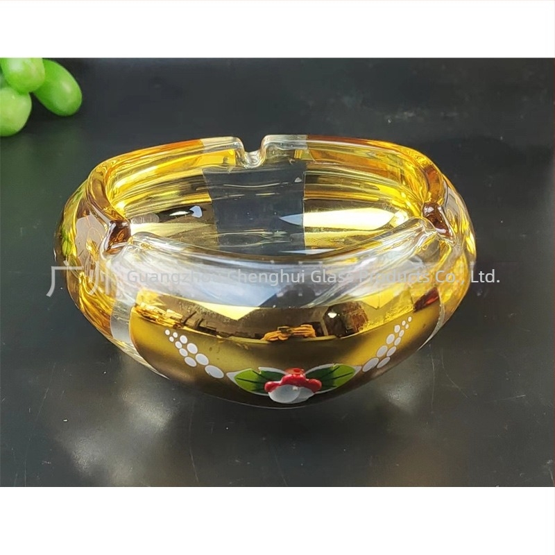 Pepeljara od stakla u boemskom stilu, mogućnost tiskanja logotipa, prilagodljivo, paket od 24 komada