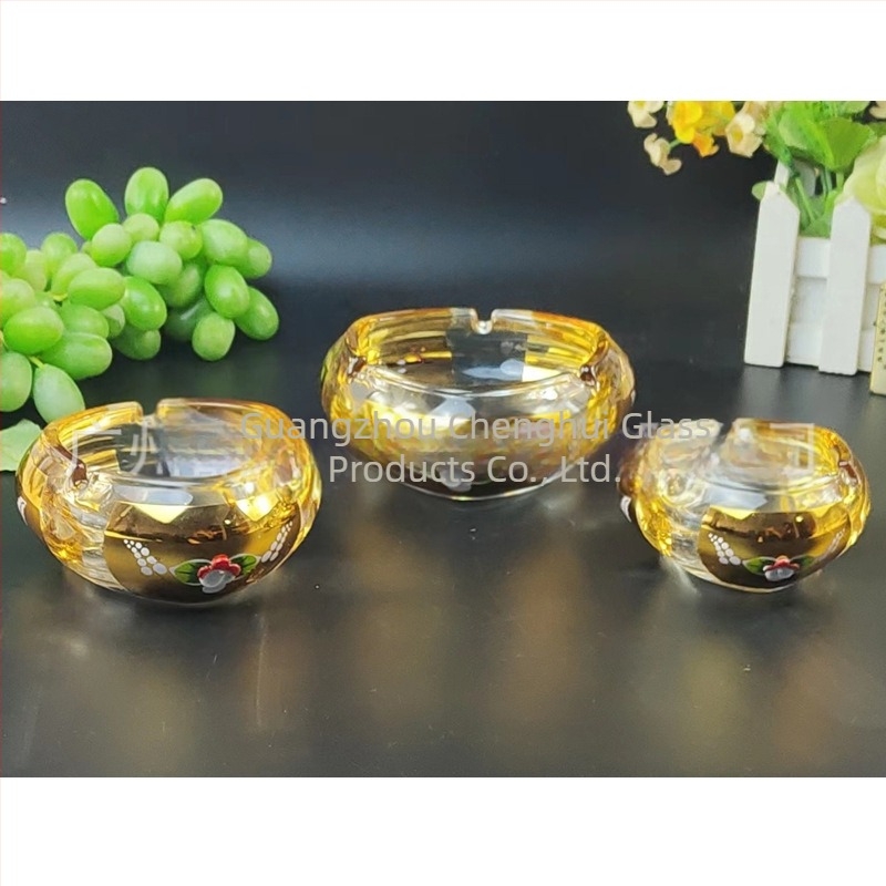 Pepeljara od stakla u boemskom stilu, mogućnost tiskanja logotipa, prilagodljivo, paket od 24 komada