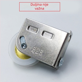 Kotač za klizna vrata, model 828, metalni okvir, tih donji valjak, set od 4 komada