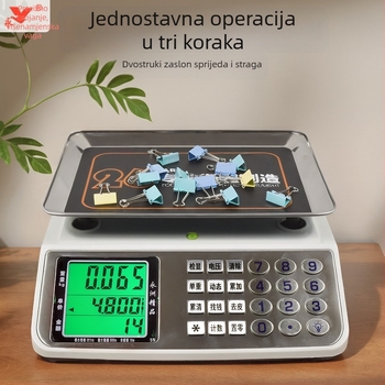 Yongzhou 768 Precizna elektronička vaga za cijene za komercijalnu upotrebu, raspon mjerenja 1 g–30 kg, elektroničko mjerenje, napajanje putem baterije ili struje