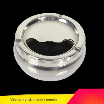 Nehrđajući čelični pepelnjak s poklopcem i rotirajućim brtvom, dekorativan za dom i ured