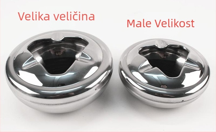 Binyou nehrđajući čelični pepeljak, otporan na vjetar, UFO dizajn, tisk logotipa, mogućnost prilagodbe