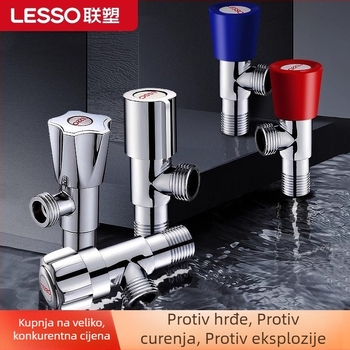 Nehrđajući čelični kutni ventil za WC i bojler, Ø4 mm otvor, radni tlak 1,2 MPa, model LS012001