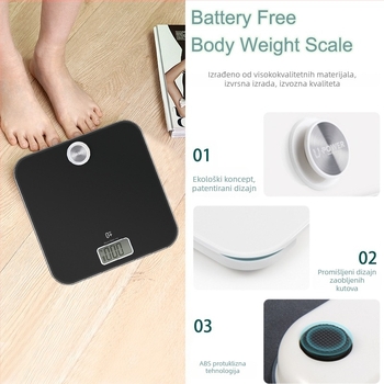 Samopunapajajuća vaga za hotelske sobe, nosivost 180 kg, točna digitalno-mehanička vaga