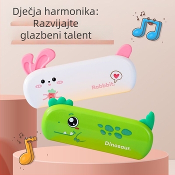 HONGDA plastična harmonika za djecu, uzrast 4-6 godina, u kutiji maloprodajnog pakiranja, potiče razvoj osjetila i koordinacije