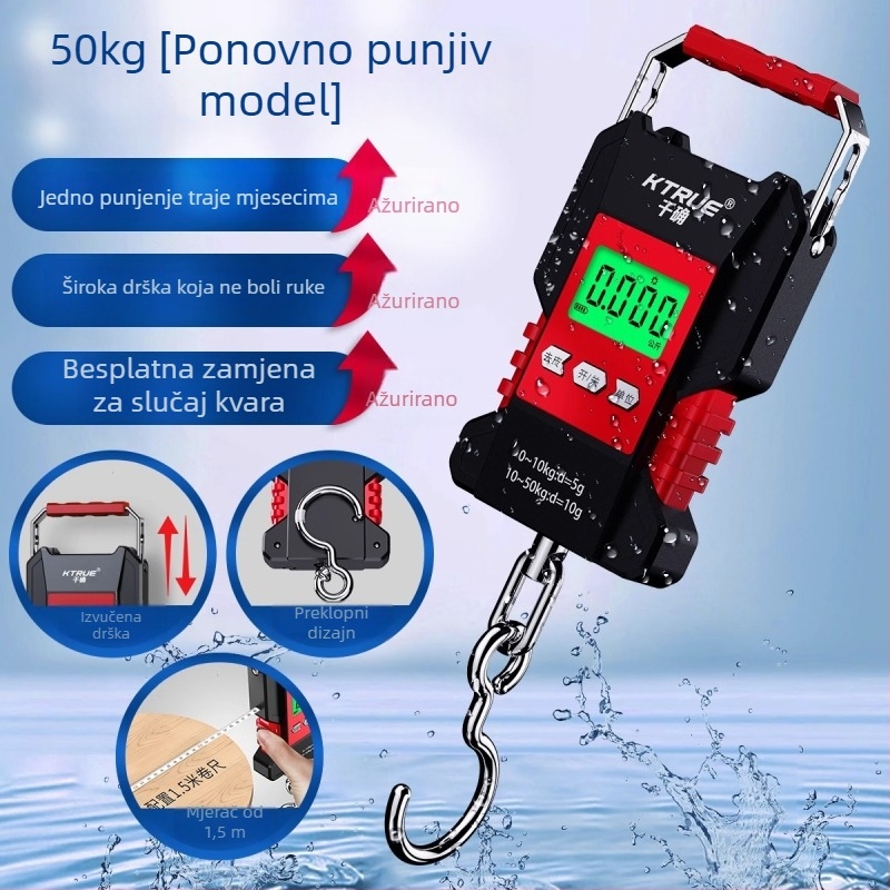 Thousand Sure 50 kg digitalna prijenosna ručna elektronička vaga s oprugom za kućnu upotrebu