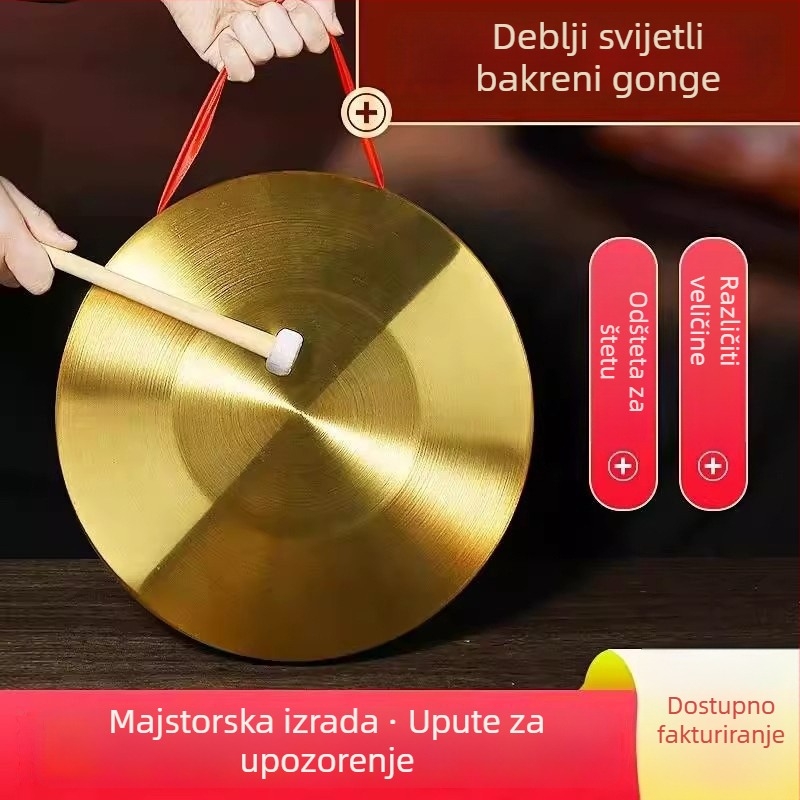Gong Hengyun, model Steel gong, pogodan za glazbene instrumente, kartonska ambalaža.