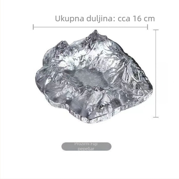 Staklena pepeljara s motivom snježne planine – elegantan držač za cigare za dom, bar i ured dekor