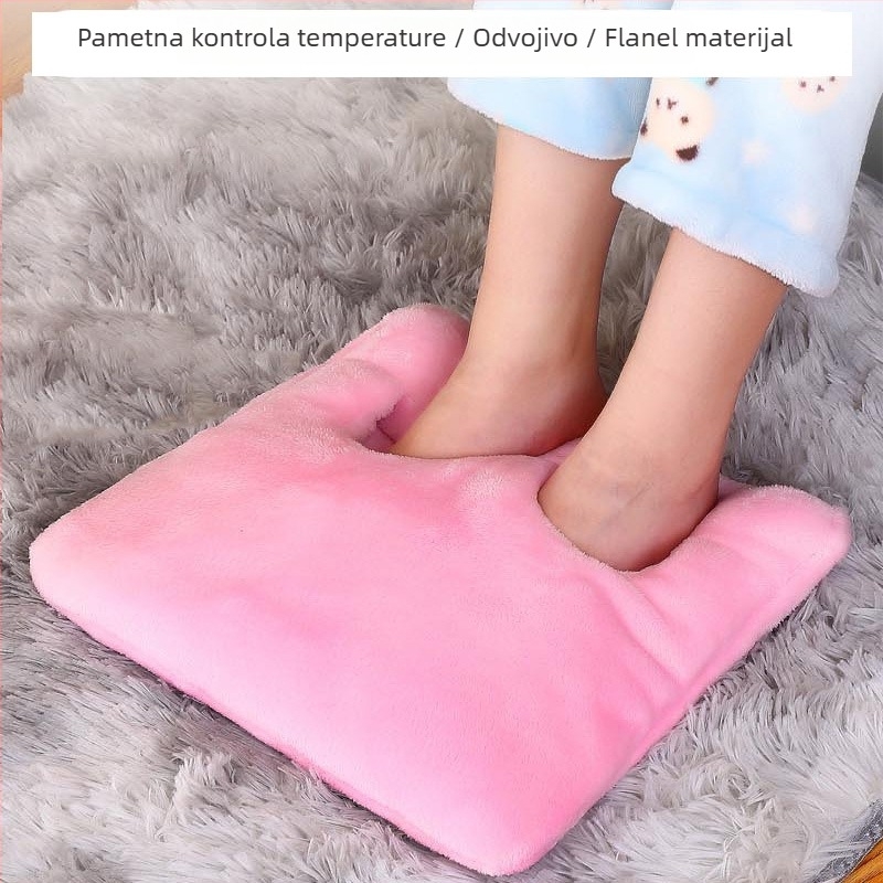 USB grijaće papuče – podesiva temperatura uz zaštitu od pregrijavanja, flanel kućne papuče, s odvojivim i perivim dizajnom